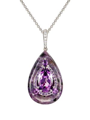 Boghossian 18kt white gold Reveal amethyst and charoite pendant necklace - Purple
