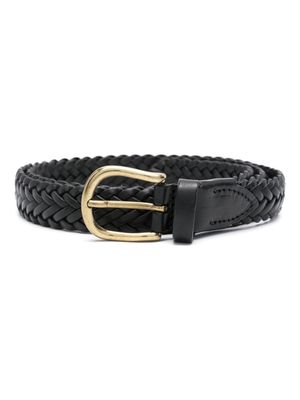 Boglioli braided leather belt - Blue