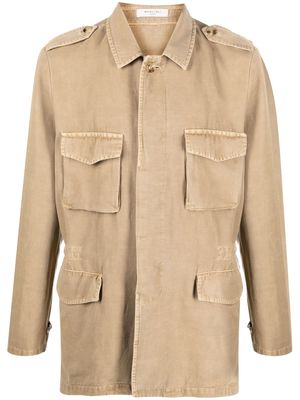 Boglioli button-up shirt jacket - Neutrals