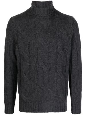 Boglioli cable-knit roll-neck cashmere jumper - Grey