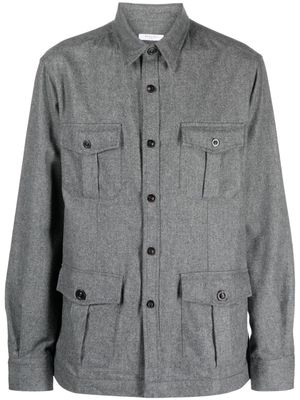 Boglioli cargo-pockets wool shirt - Grey