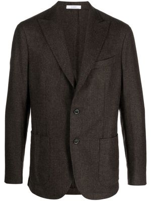 Boglioli check-pattern virgin wool blazer - Brown