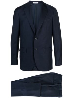 Boglioli check-pattern virgin wool suit - Blue