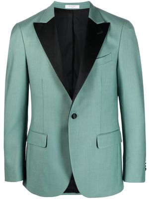 Boglioli contrasting-lapel tuxedo blazer - Green