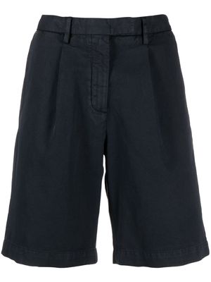 Boglioli cotton blend knee-length shorts - Blue