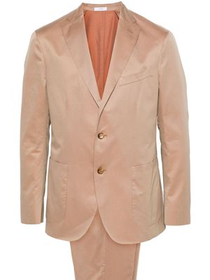 Boglioli cotton single-breasted suit - Brown