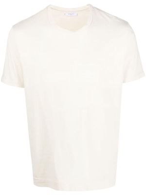 Boglioli crew-neck cotton T-shirt - Neutrals