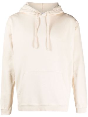 Boglioli drawstring long-sleeve cotton hoodie - Neutrals