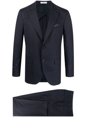 Boglioli embroidered-detail classic suit - Blue