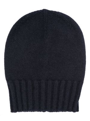 Boglioli fine-knit cashmere beanie - Blue