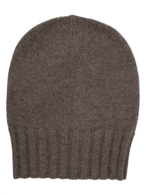 Boglioli fine-knit cashmere beanie - Brown
