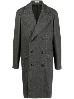 Boglioli herringbone cashmere coat - Grey
