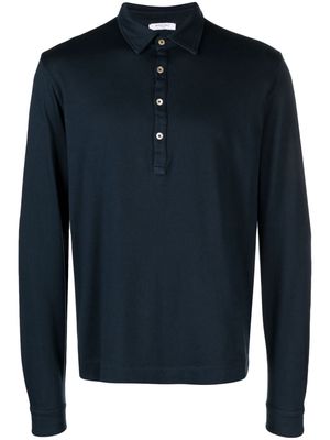 Boglioli jersey cotton-blend polo shirt - Blue