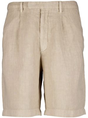 Boglioli knee-length linen chino shorts - Neutrals