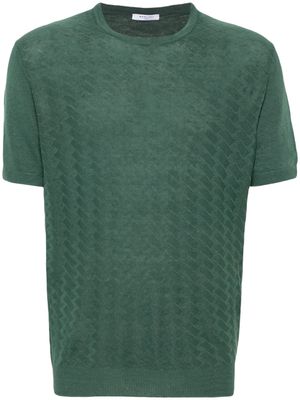 Boglioli knitted linen T-shirt - Green