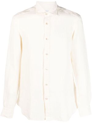 Boglioli linen long-sleeve shirt - Neutrals