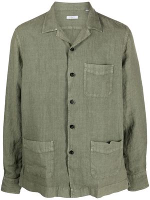 Boglioli long-sleeve linen-flax shirt - Green