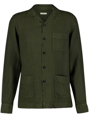 Boglioli long-sleeve linen shirt - Green