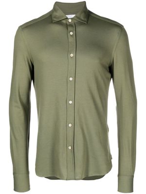 Boglioli long-sleeve piqué cotton shirt - Green