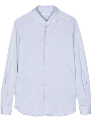 Boglioli long-sleeve piqué shirt - Blue