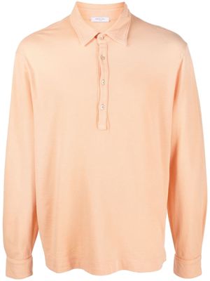 Boglioli long-sleeve polo shirt - Orange