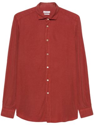 Boglioli long-sleeve tonal stitching shirt - Red