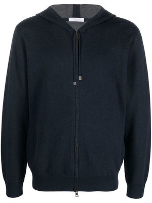 Boglioli long-sleeve zipped hoodie - Blue