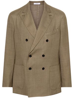 Boglioli patterned-jacquard suit jacket - Green