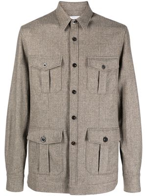 Boglioli plaid-check virgin wool shirt - Brown