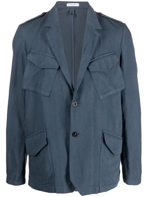 Boglioli pocket-detail single breasted jacket - Blue