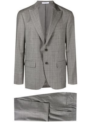 Boglioli Prince of Wales-pattern single-breasted suit suit - Grey