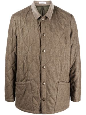 Boglioli quilted-finish shirt jacket - Brown