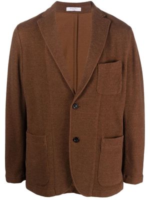 Boglioli ribbed-knit single-breasted blazer - Brown