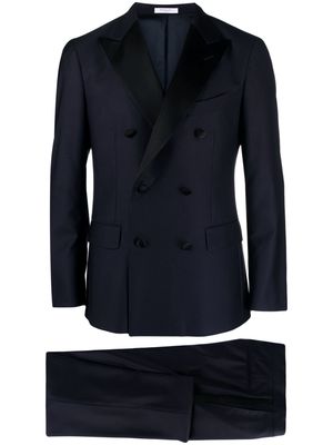 Boglioli satin-trim tuxedo suit - Blue
