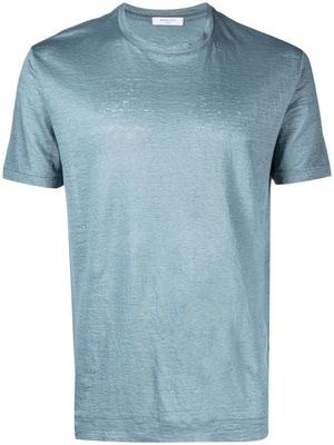 Boglioli short-sleeve linen T-shirt - Blue