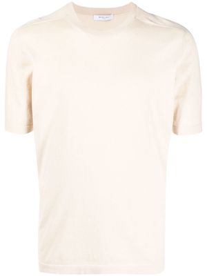Boglioli shortsleeved cotton-silk T-shirt - Neutrals