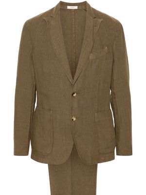 Boglioli single-breasted linen suit - Brown