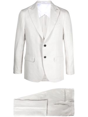 Boglioli single-breasted linen suit - Grey