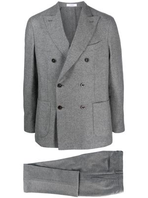 Boglioli speckled double-breasted wool suit - Grey