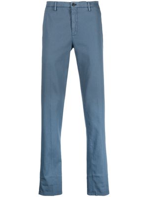 Boglioli straight-leg cotton chino trousers - Blue