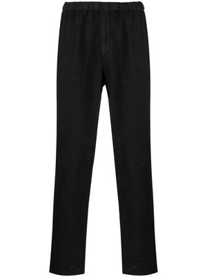 Boglioli straight-leg linen trousers - Black