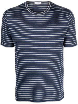 Boglioli stripe-print short-sleeved T-shirt - Blue