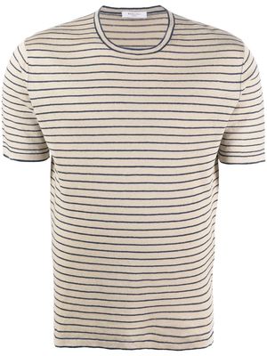 Boglioli striped short-sleeved sweatshirt - Neutrals