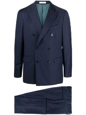Boglioli tailored pinstripe wool trousers - Blue