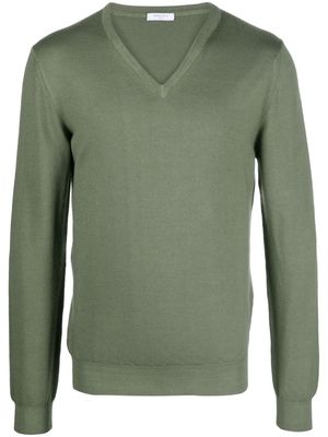 Boglioli V-neck virgin wool jumper - Green