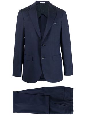 Boglioli virgin-wool stripe-detail suit - Blue