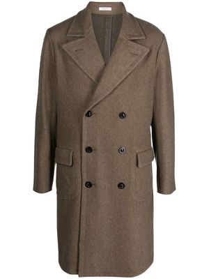 Boglioli wool double-breasted coat - Brown