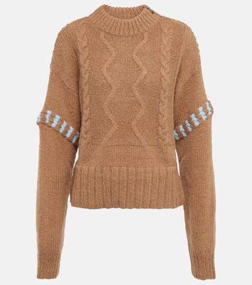 Bogner Cable-knit alpaca wool and wool sweater