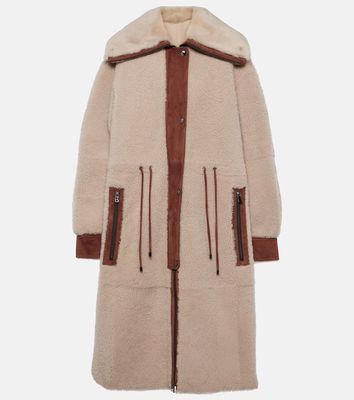 Bogner Gritt suede-trimmed shearling coat