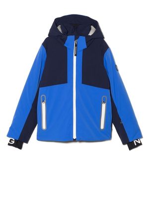 Bogner Kids Vico hooded logo-cuff jacket - Blue
